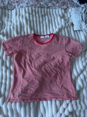 GNW Red & White Striped Short-Sleeve Tee